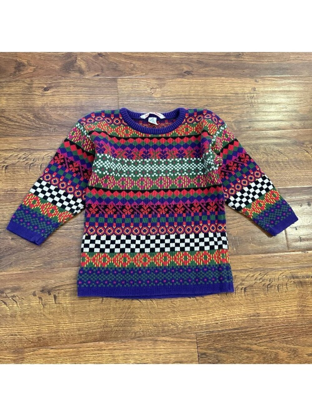 Vintage Hanna Andersson retro fair isle Sweater